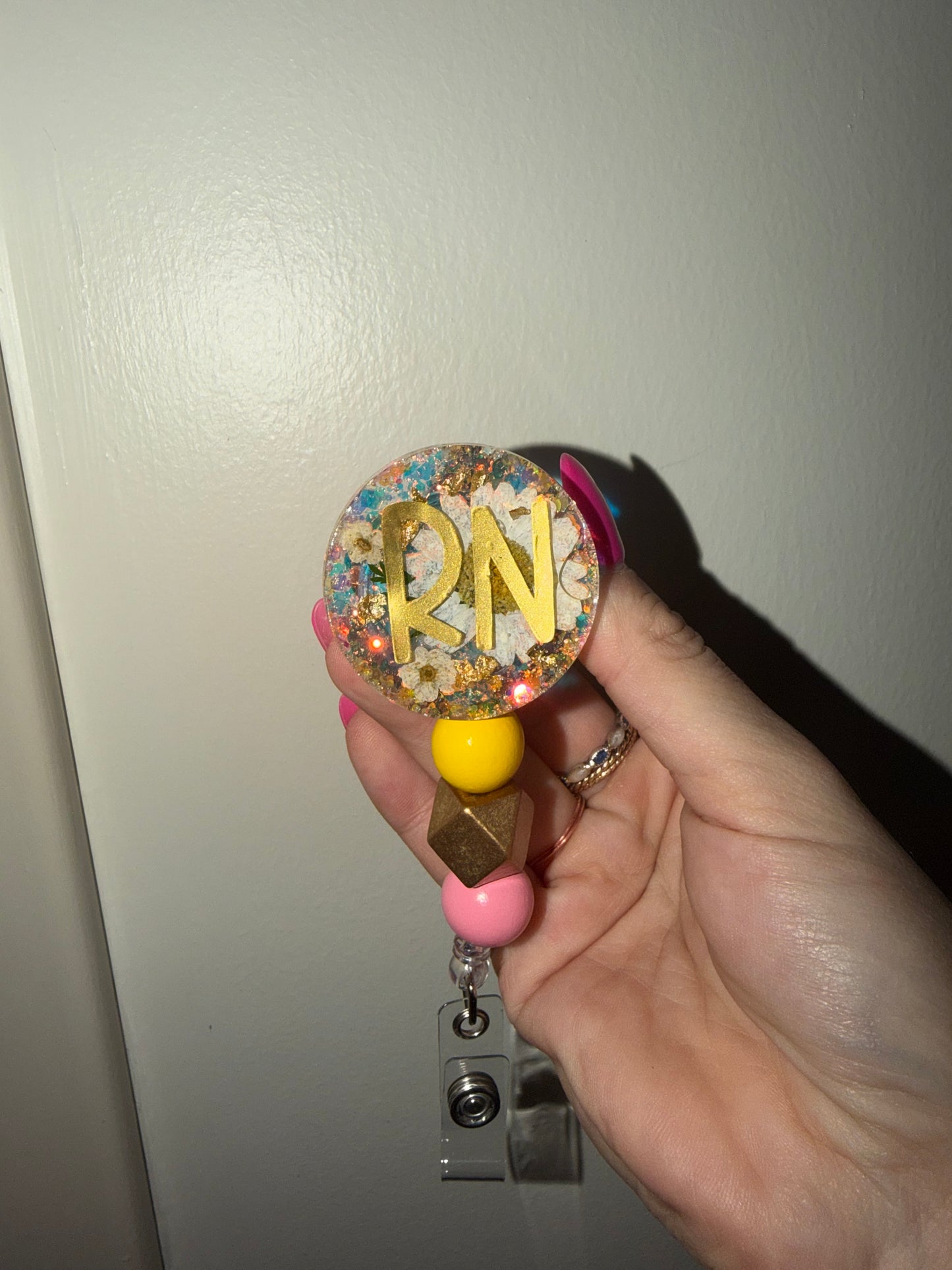 RN badge reel - alligator clip