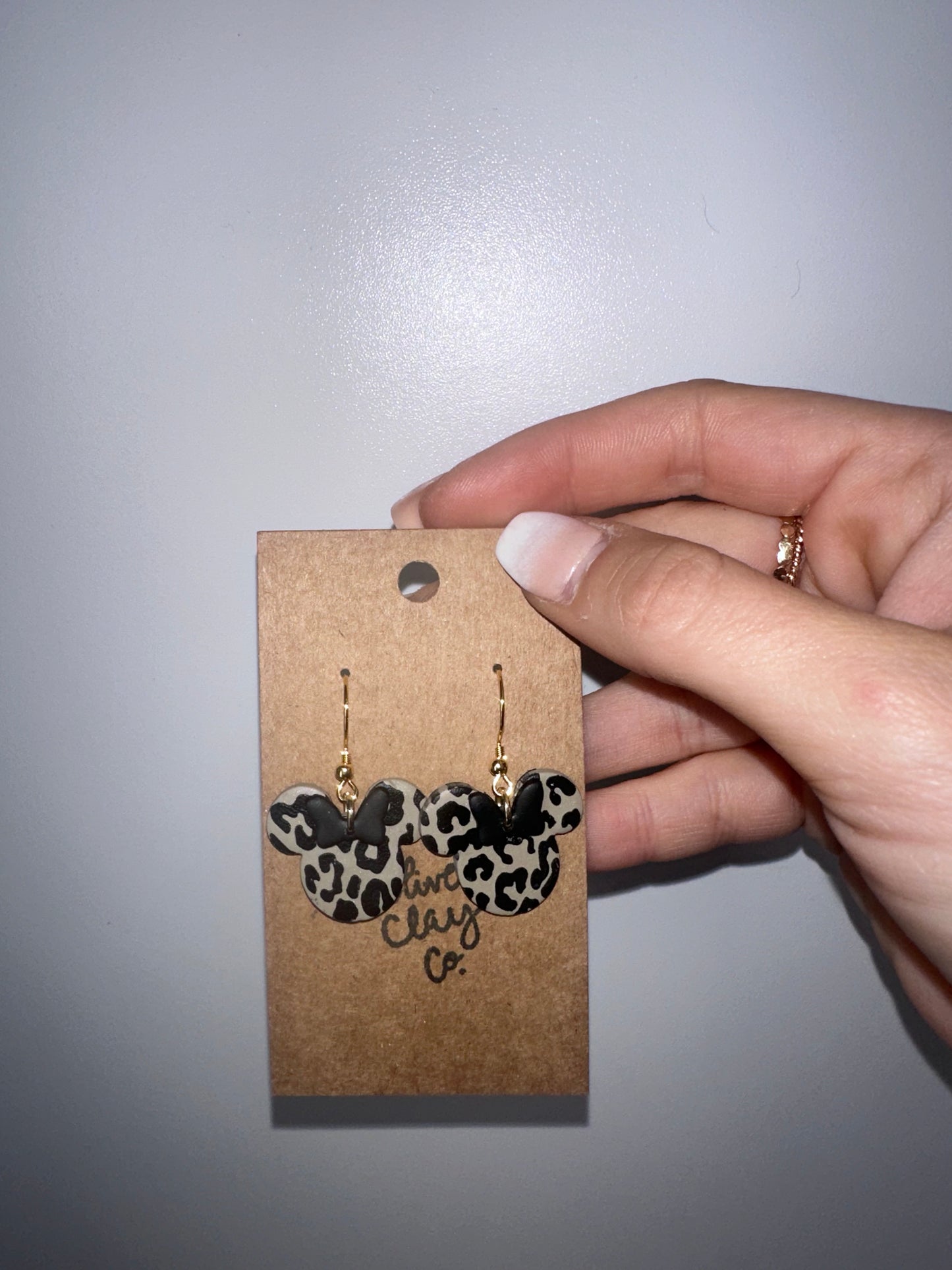 Cheetah mouse earrings