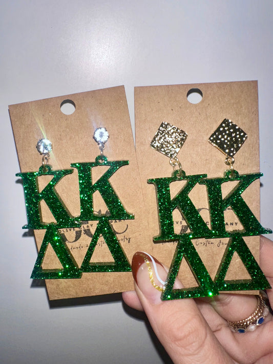 KD acrylic earrings