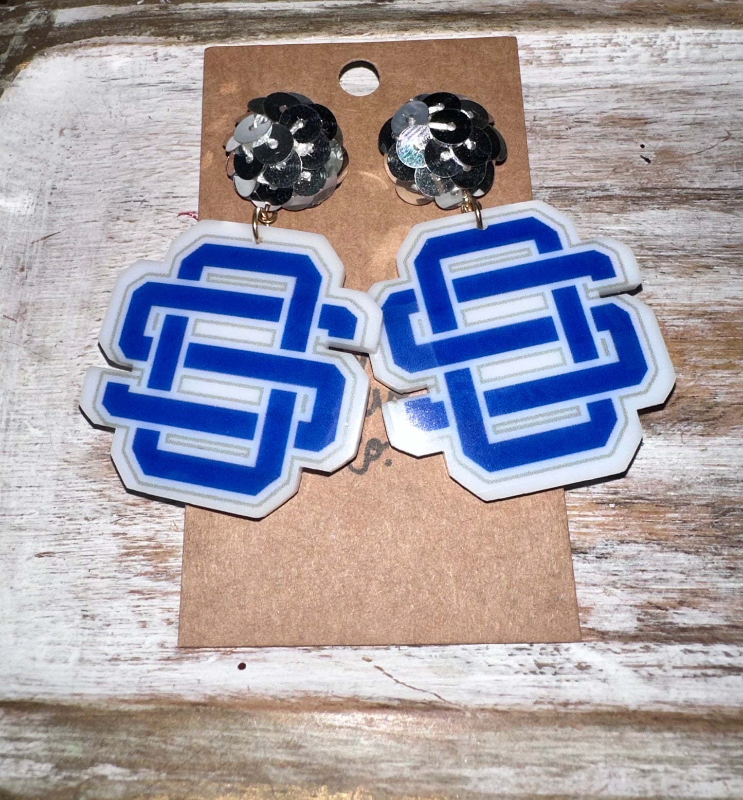 Large OS logo earrings