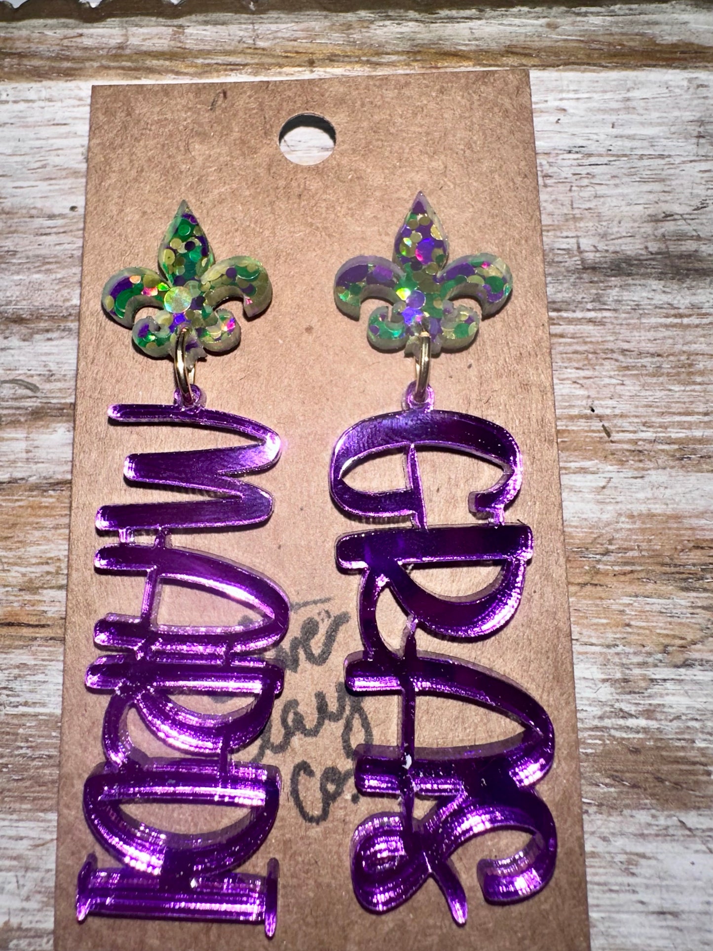 Mardi Gras earrings