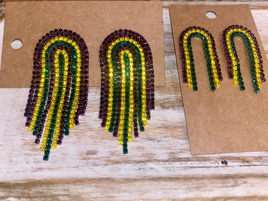 Mardi Gras earrings