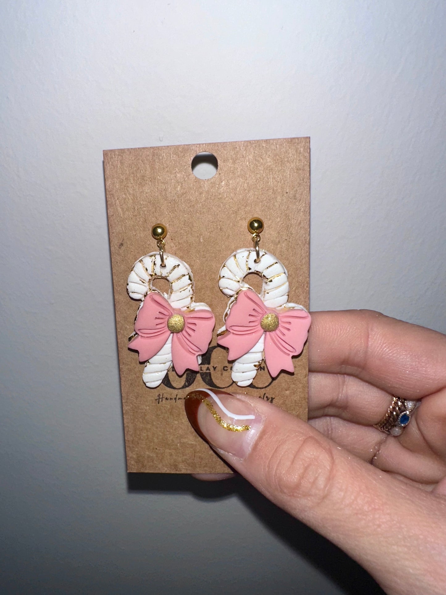 Candy cane earrings