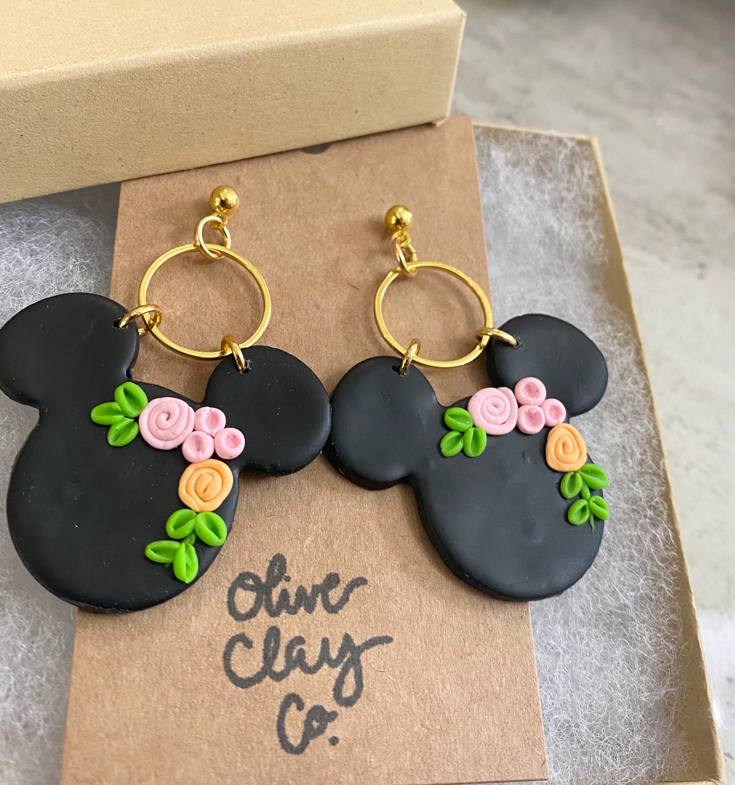 Floral Disney earrings