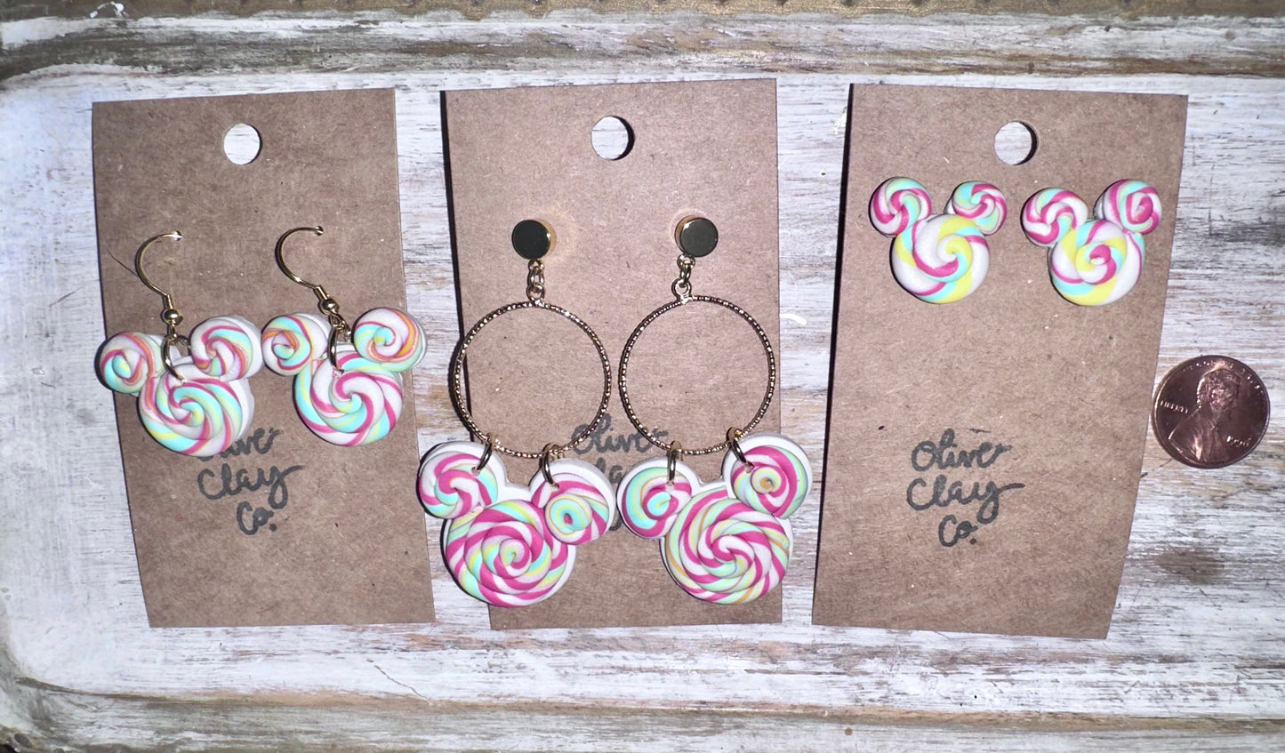 Minnie lollipop earrings