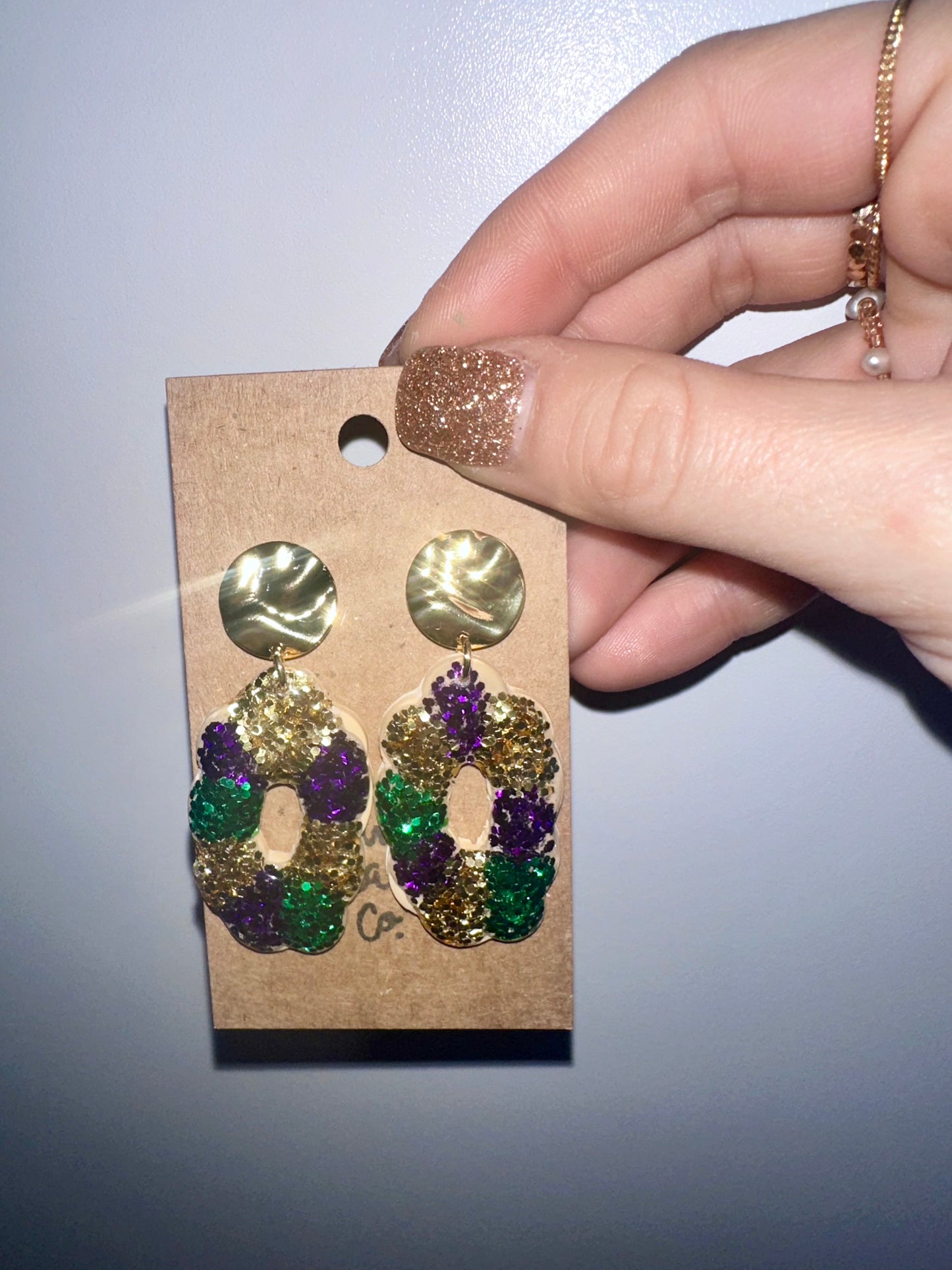 King cake earrings