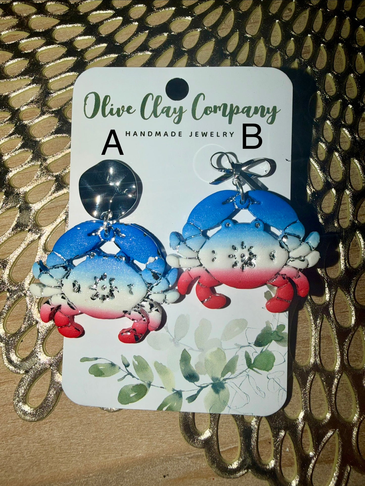 Red white blue crabs