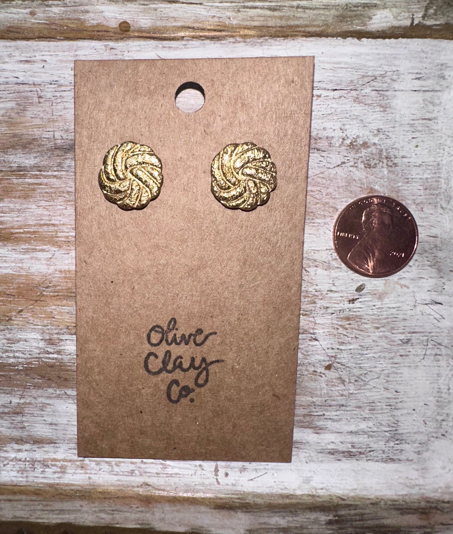 Faux Metal Clay Studs