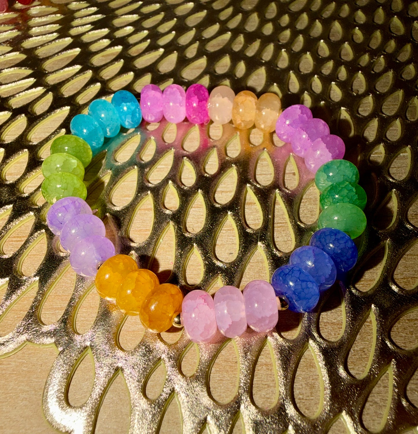 Stretchy 14k Gold filled rondelle bracelets