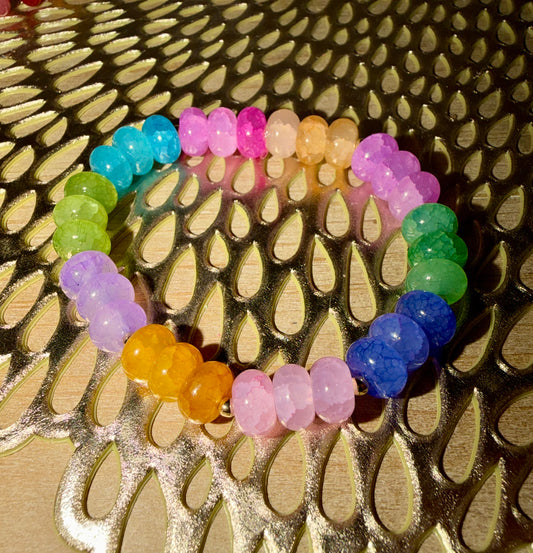 Stretchy 14k Gold filled rondelle bracelets