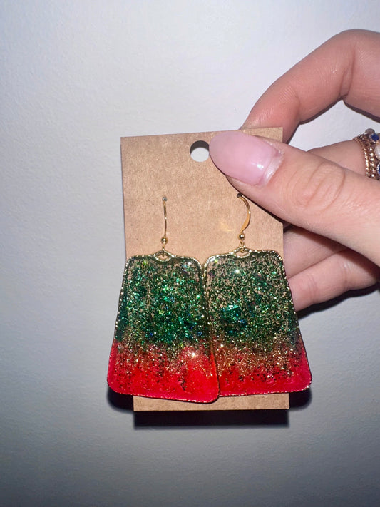Large Resin hoop earrings
