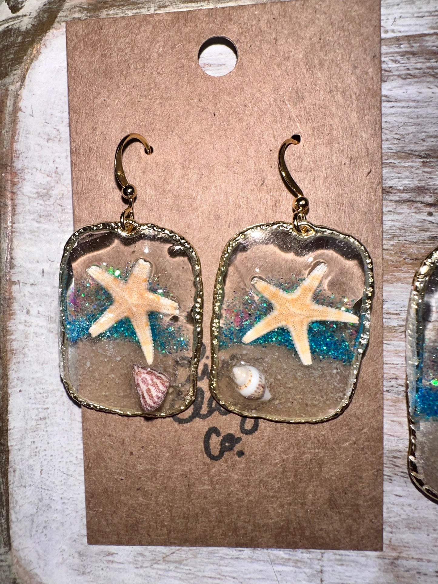 Beachy resin hoops