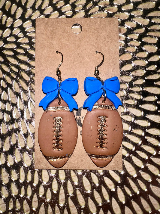 Large football earrings