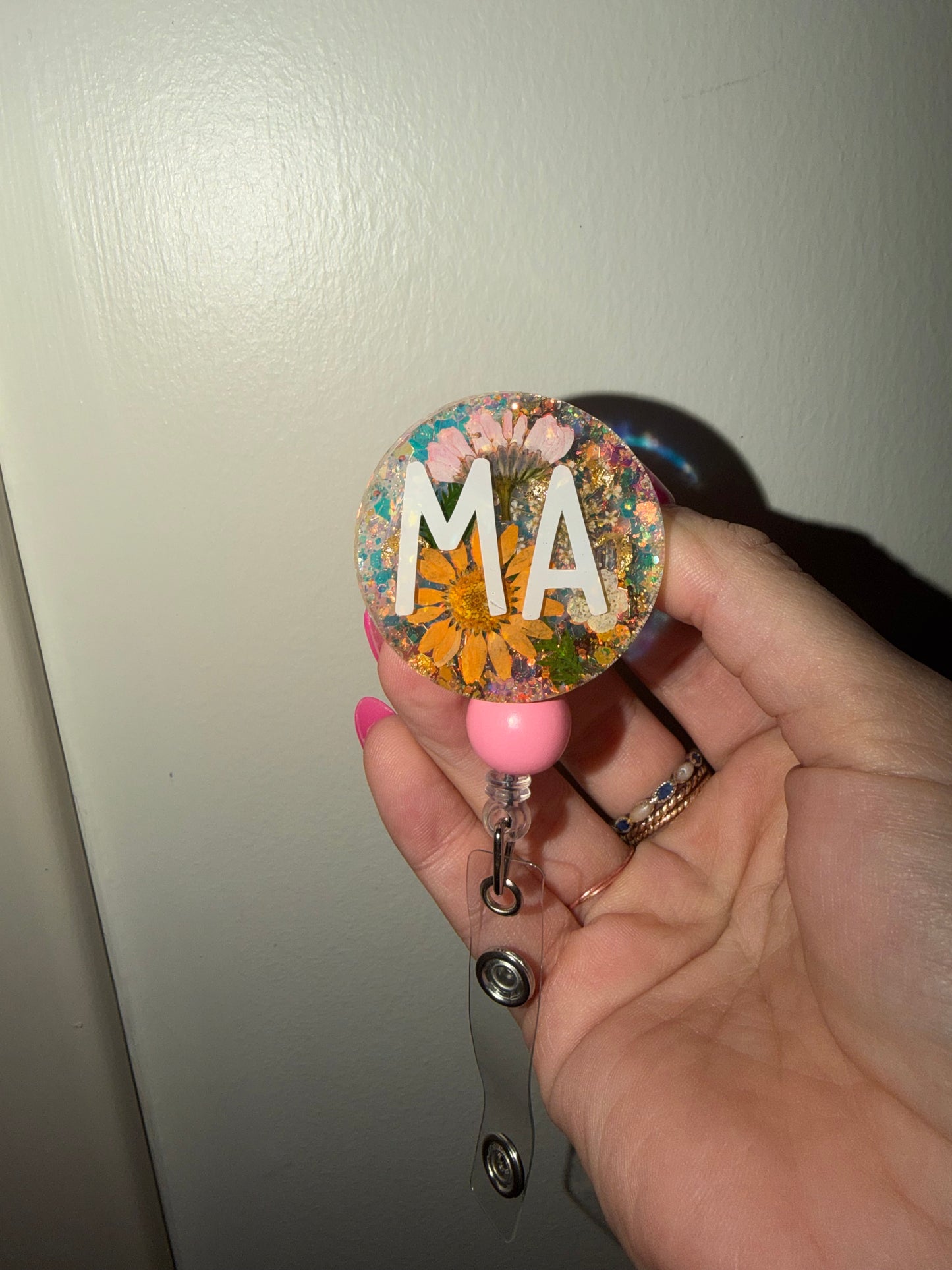Medical assistant badge reel - alligator clip