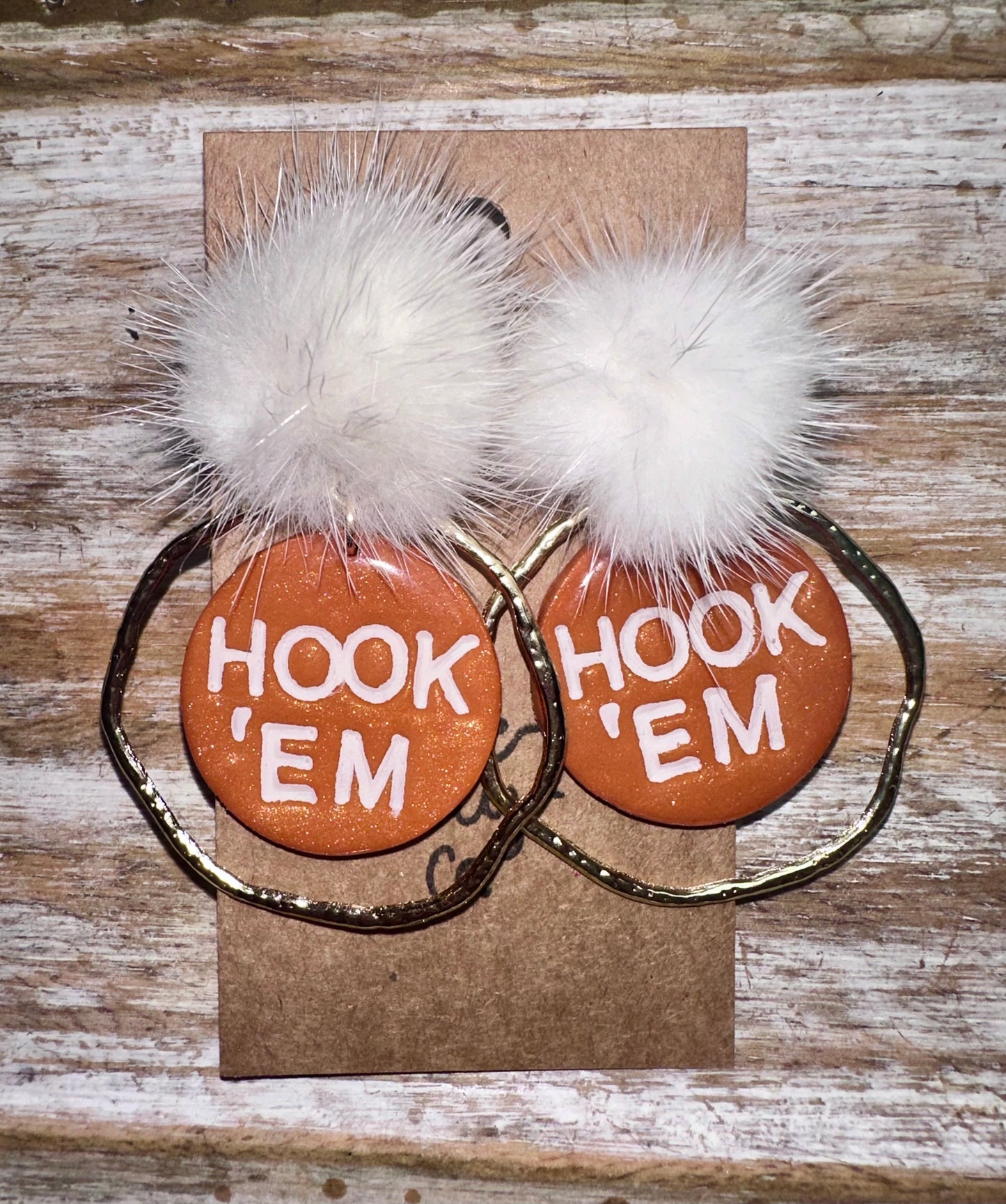 Texas Longhorns hoop earrings