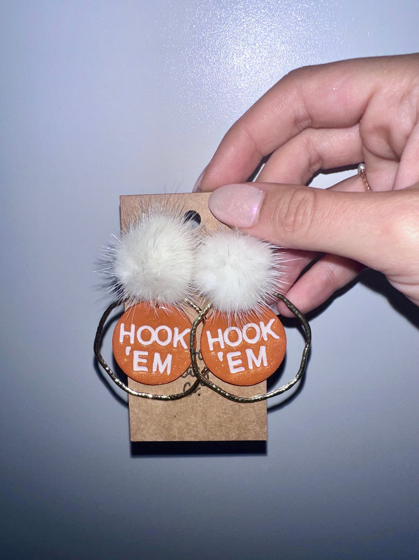 Texas Longhorns hoop earrings