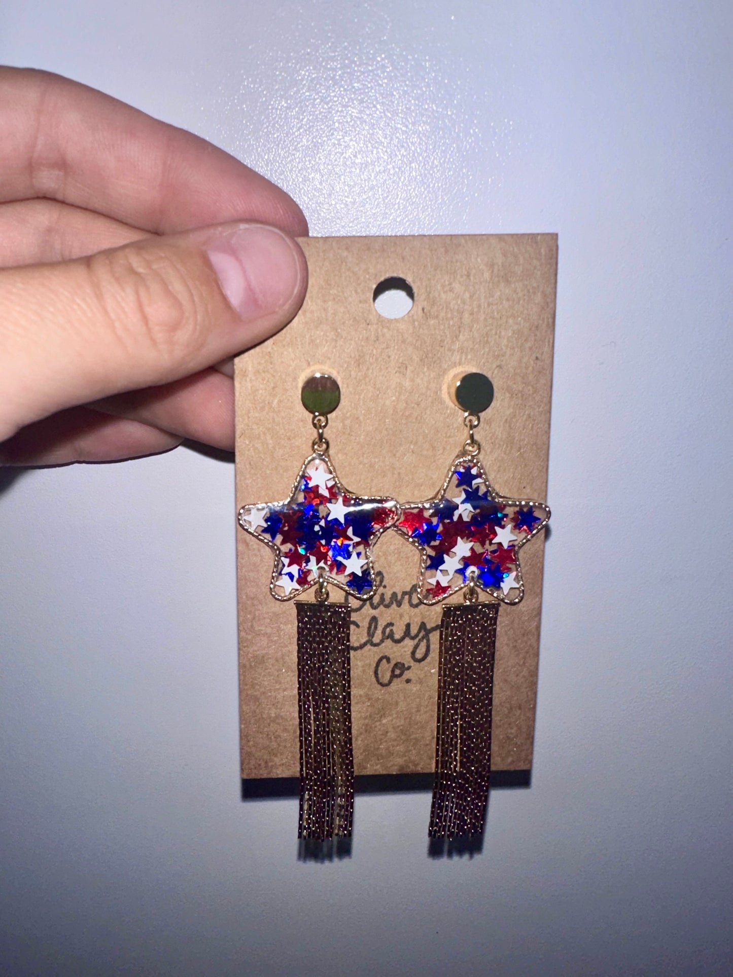 Star fringe earrings