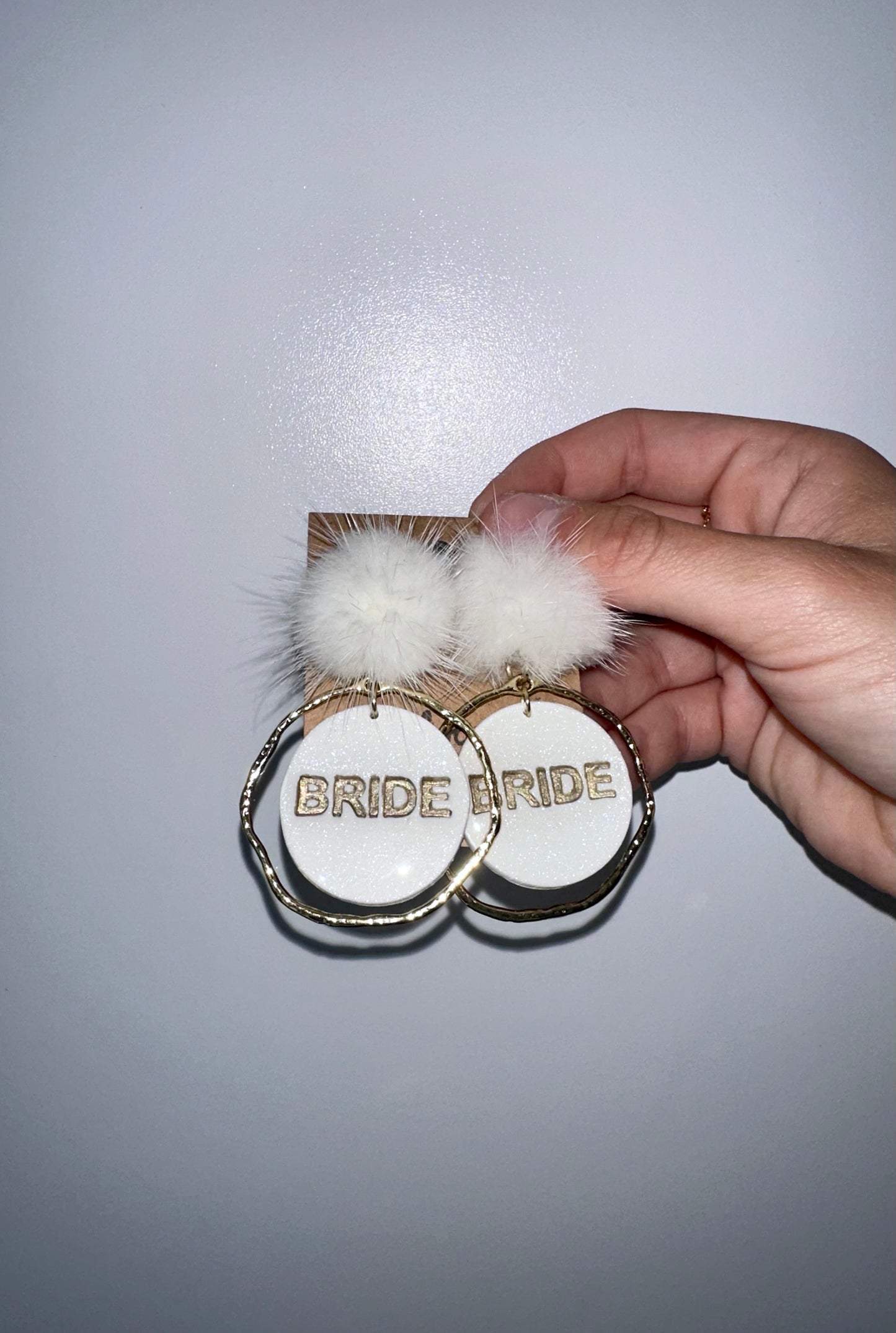 Bride Pom hoops