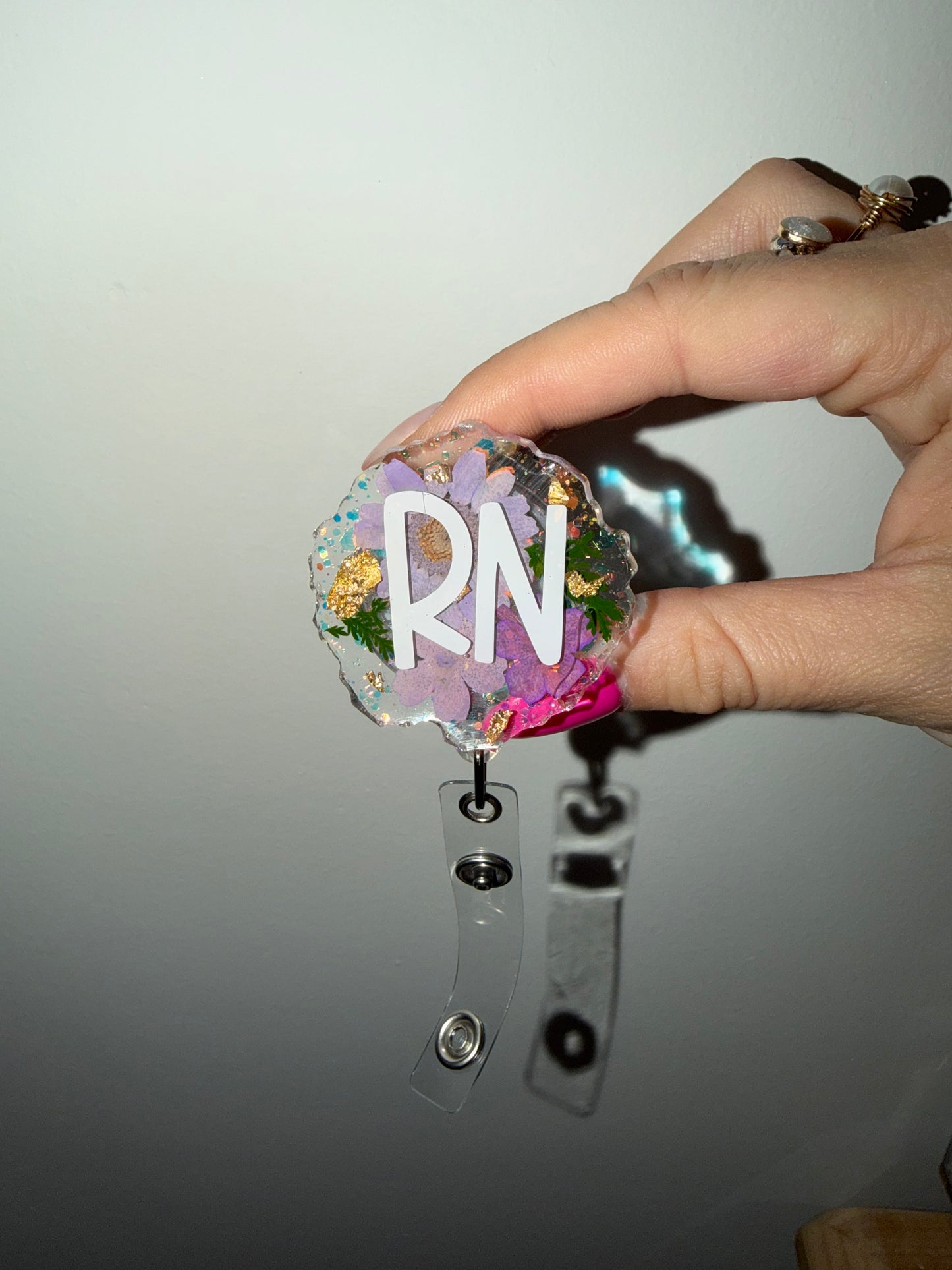 RN badge reel - alligator clip