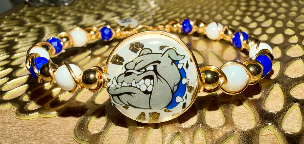 Vancleave bulldog wire bracelet
