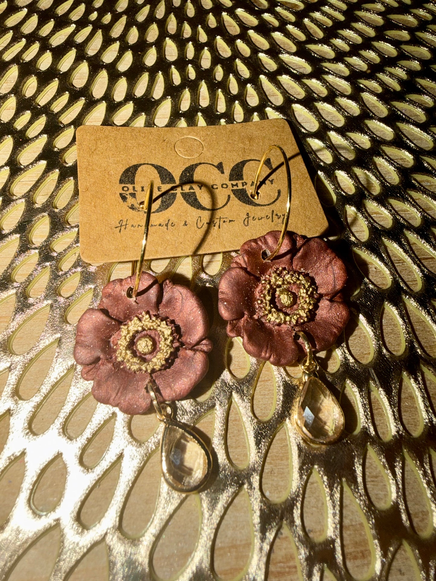 Poppy flower hoops