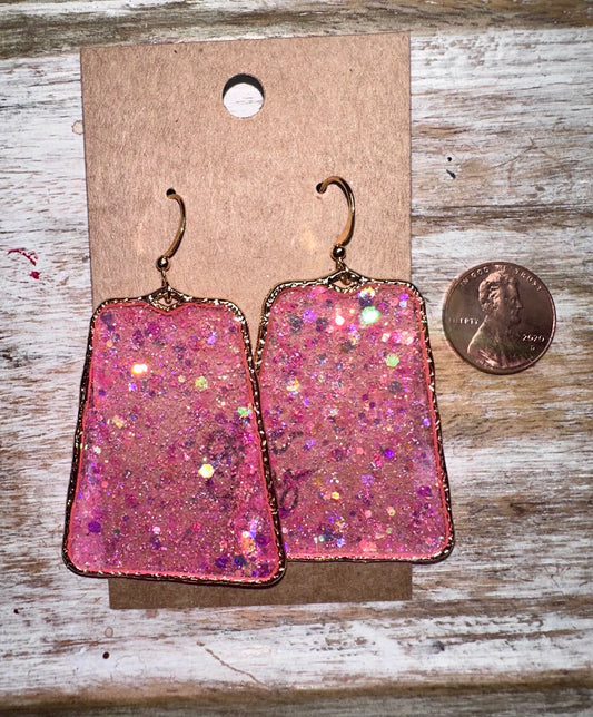 Glitter resin hoops