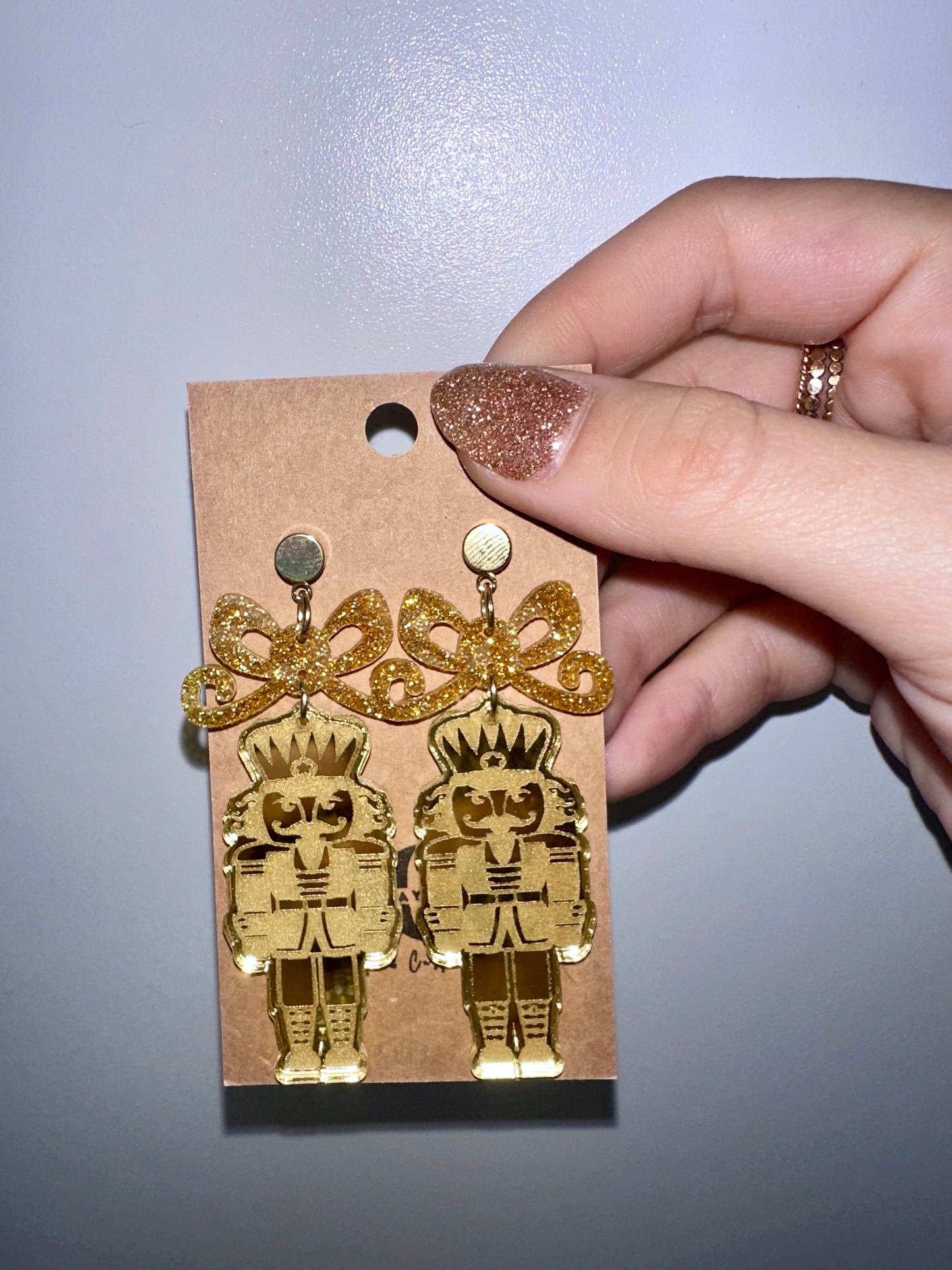 Large Nutcracker stud topper earrings