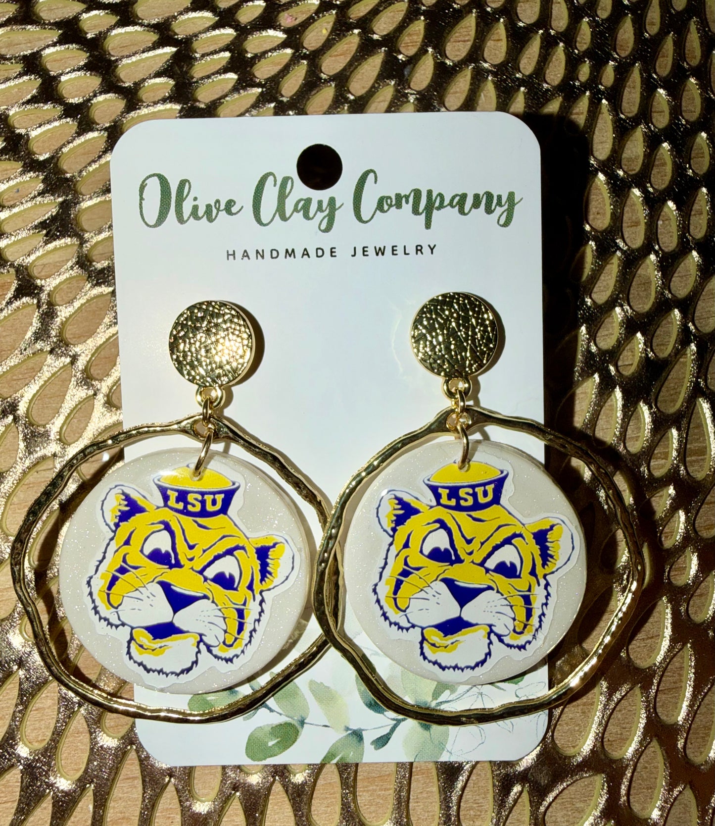 Tigers clay earrings
