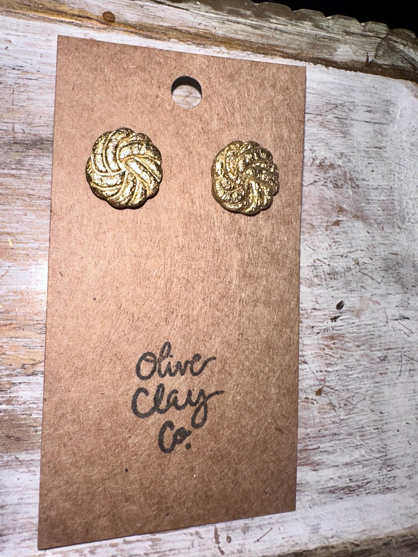 Faux Metal Clay Studs