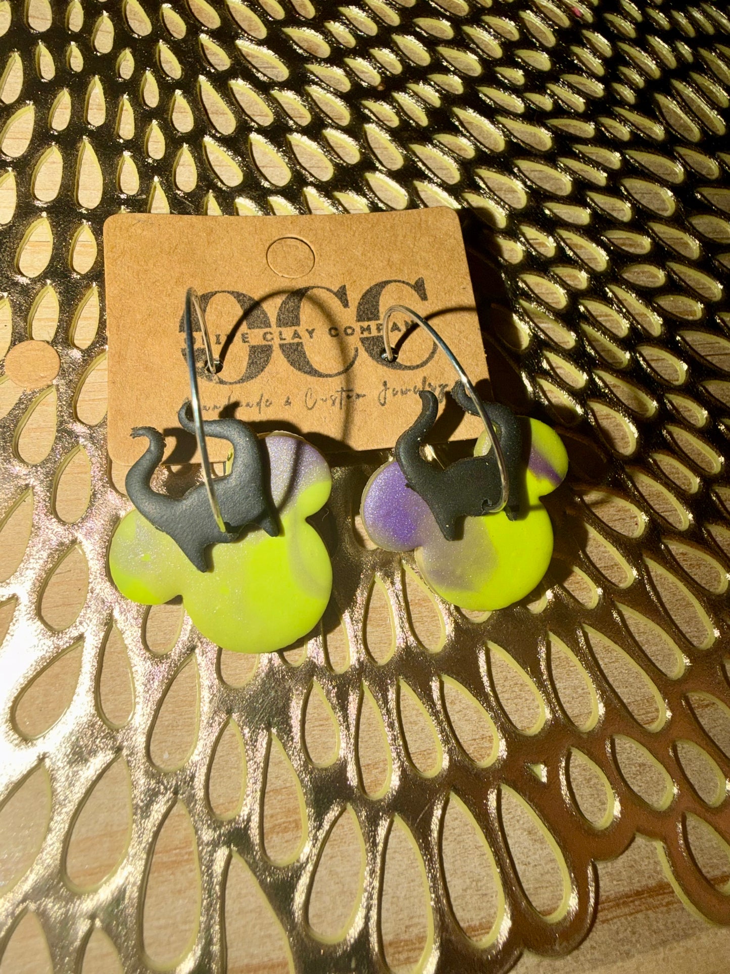 Mouse clay earrings