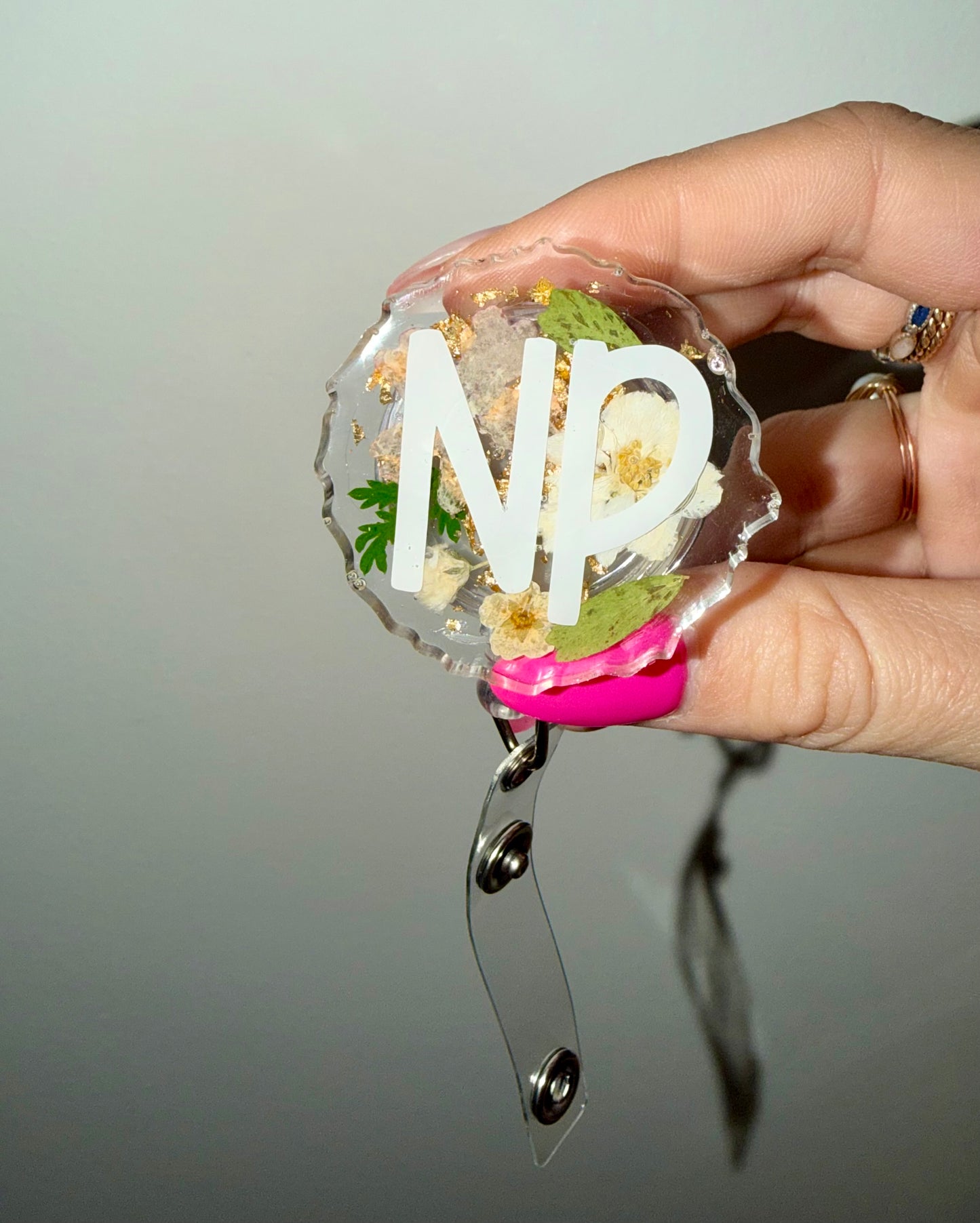 NP badge reel - alligator clip