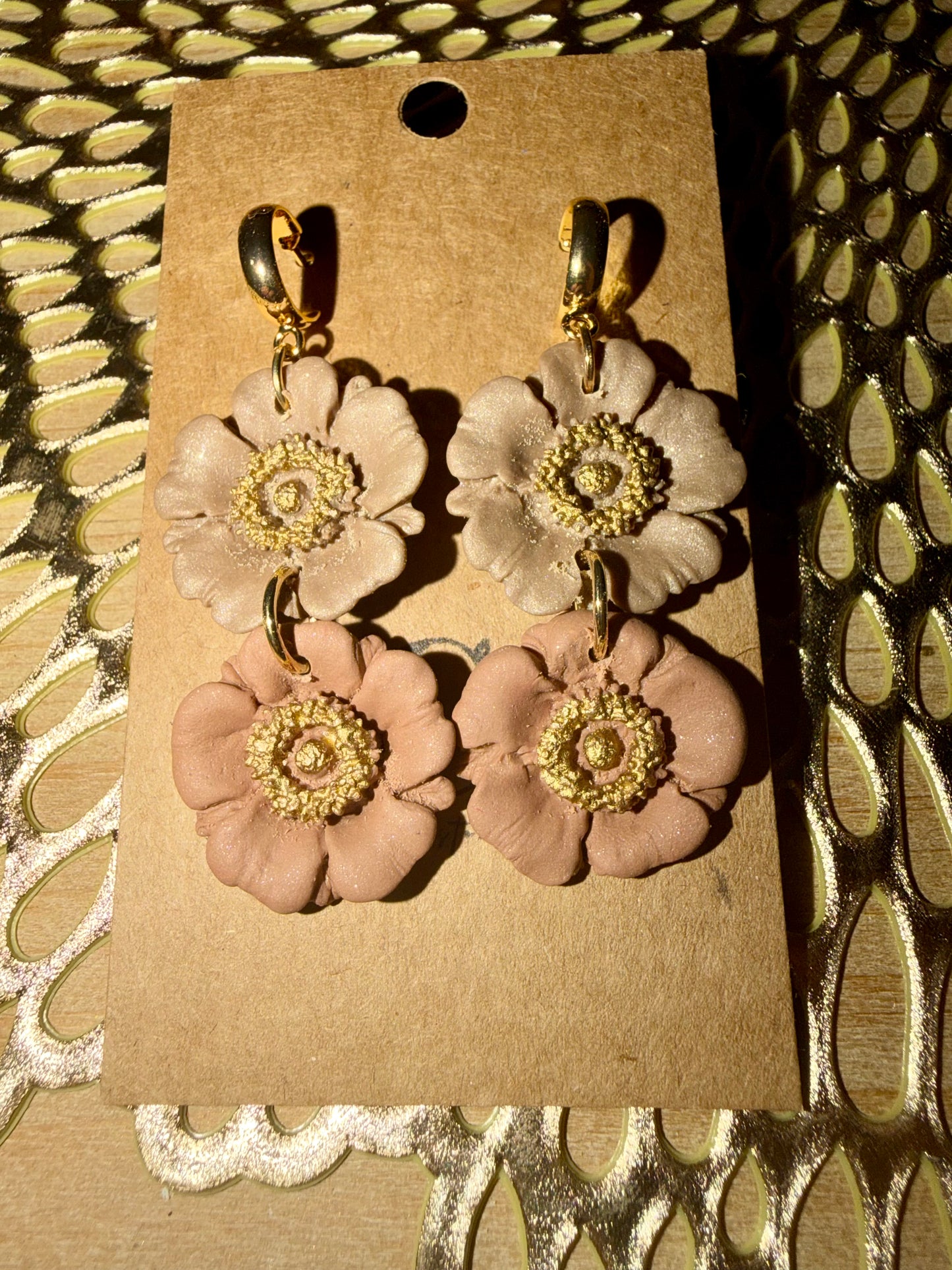 Poppy flower hoops