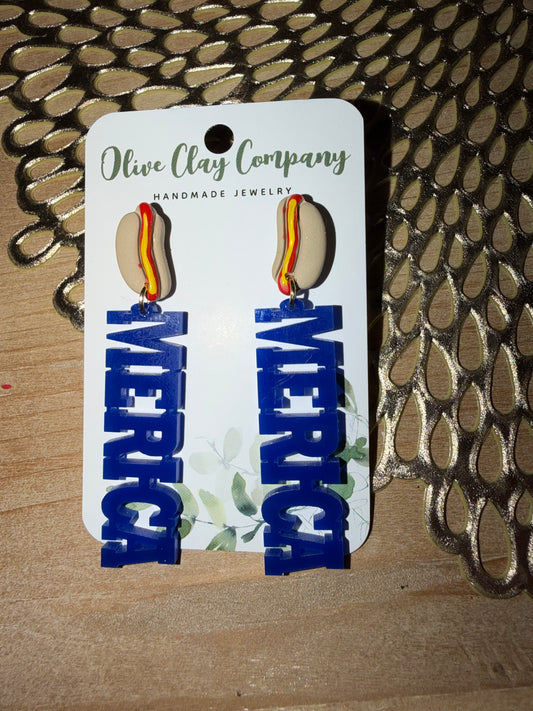 Hotdog earrings