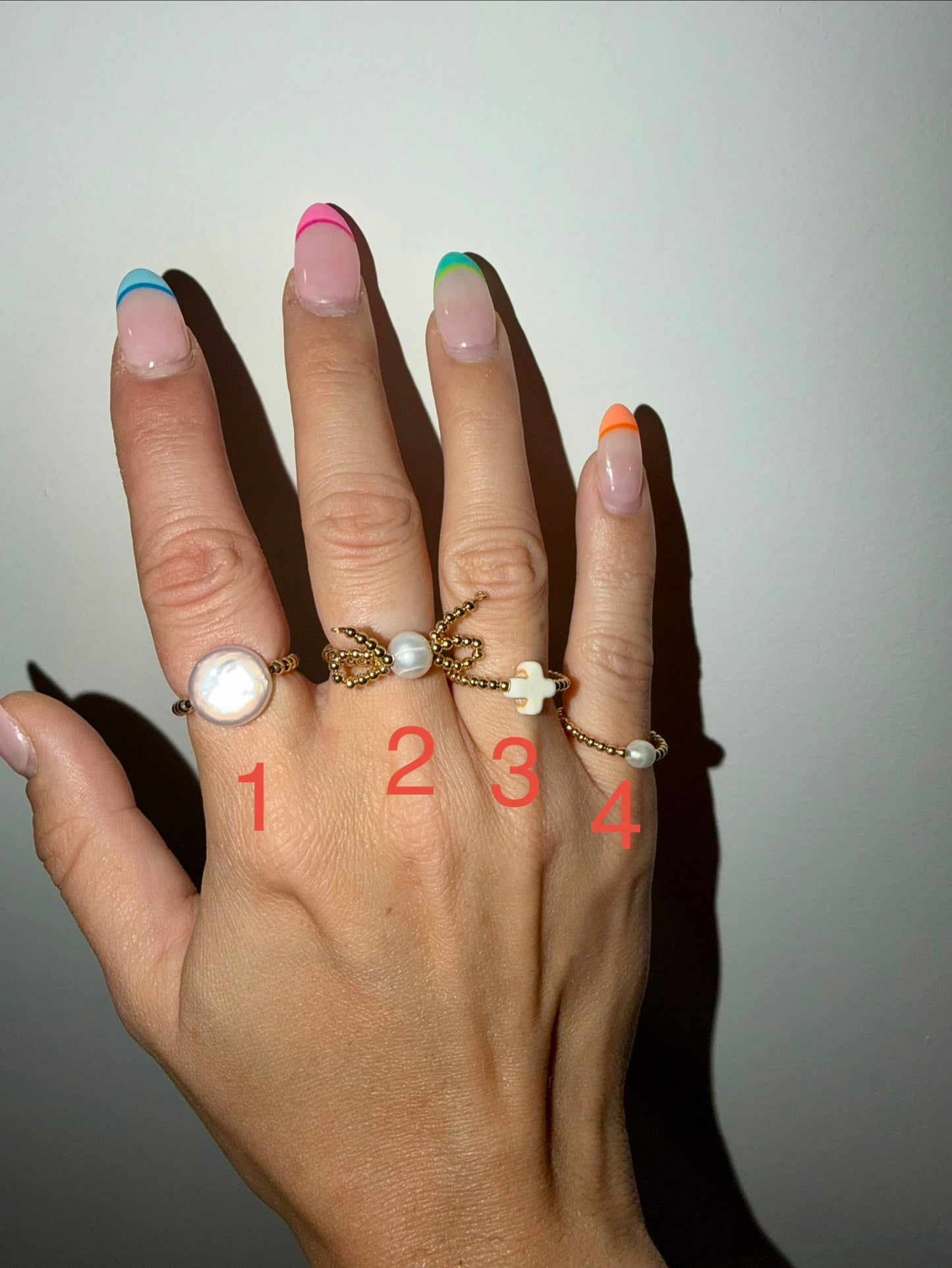 #2 bow Stretchy 14k gold filled non tarnish ring