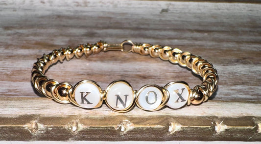 Custom name wire bracelet