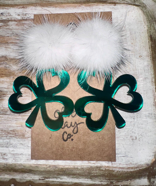 Clover Pom earrings