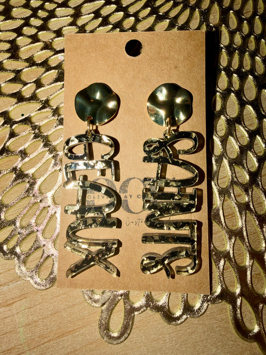 Saints earrings