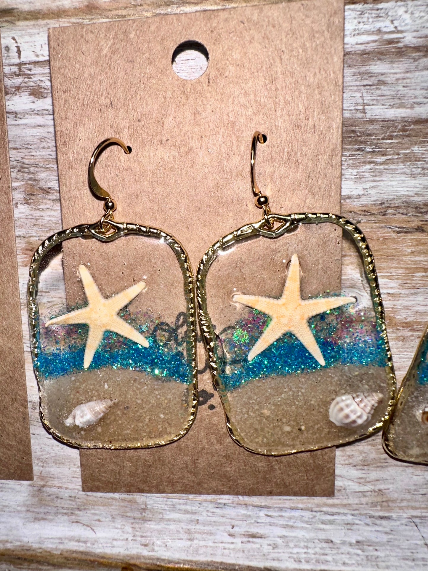 Beachy resin hoops