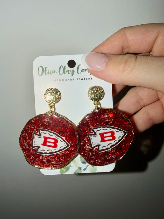 Biloxi Indian resin earrings
