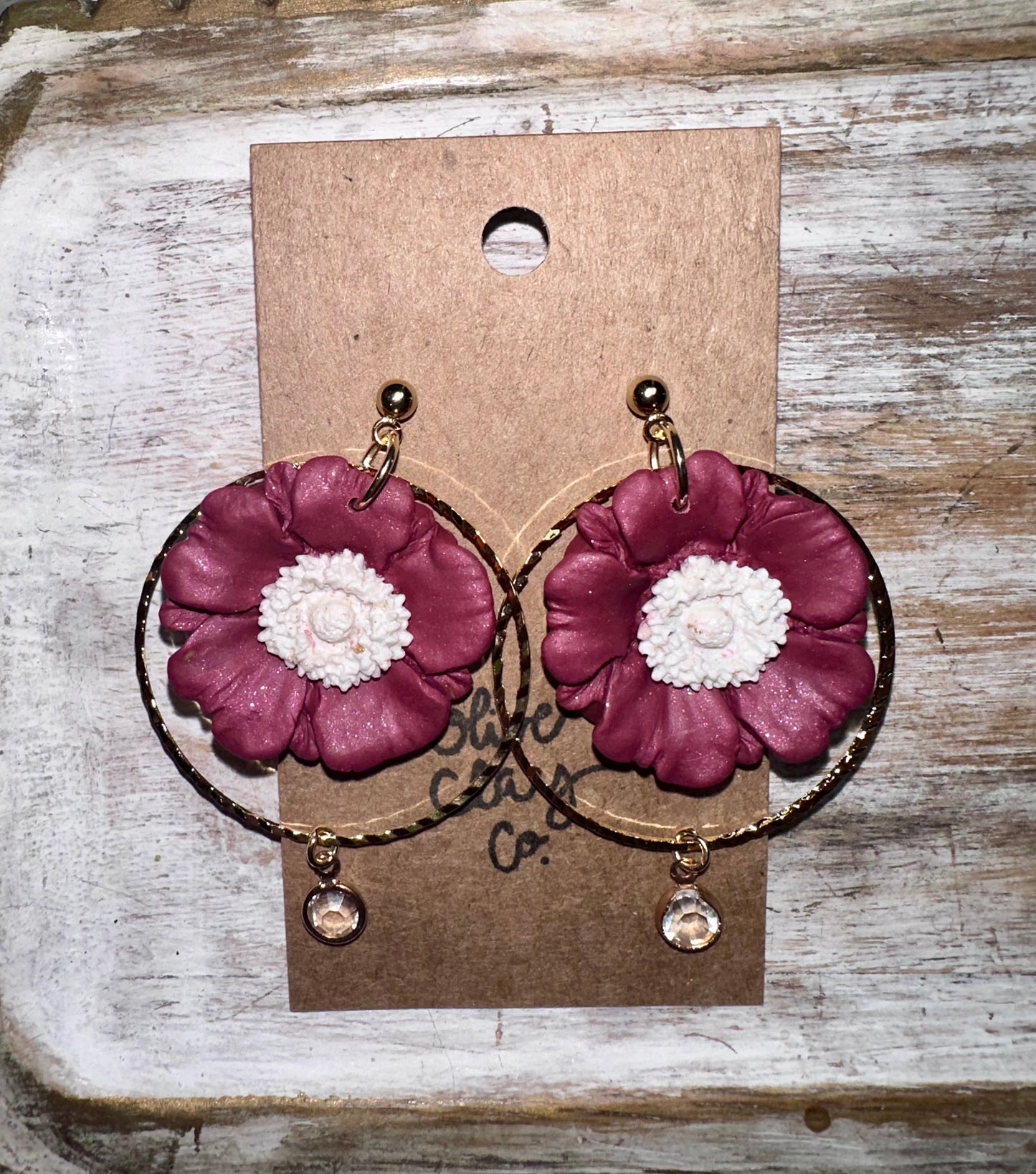 Poppy flower hoops