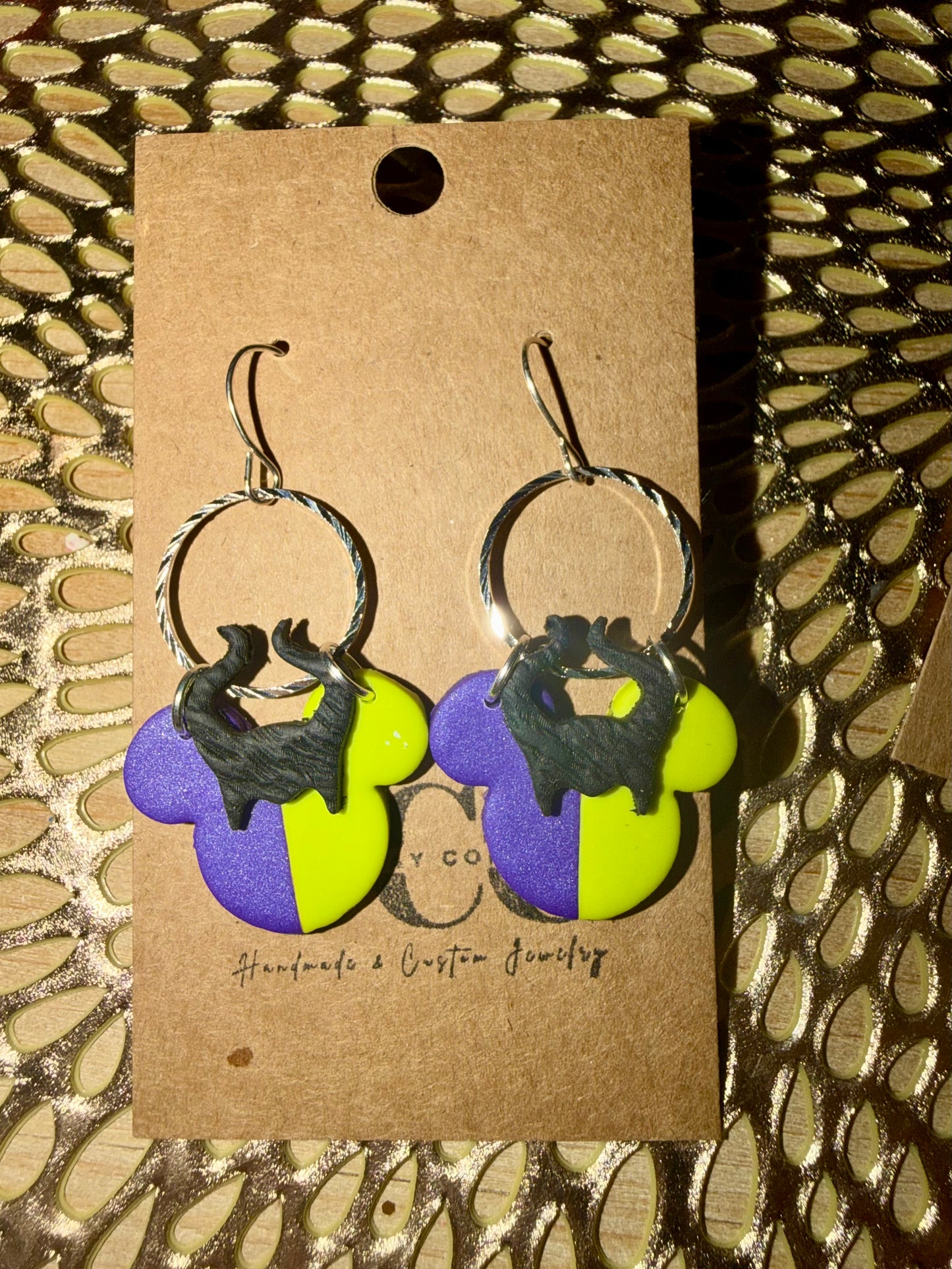 Mouse clay earrings