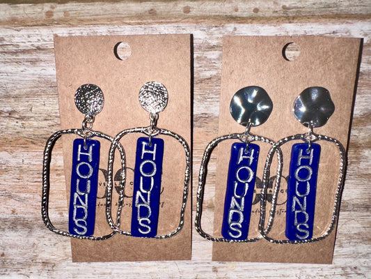 Hounds silver earrings