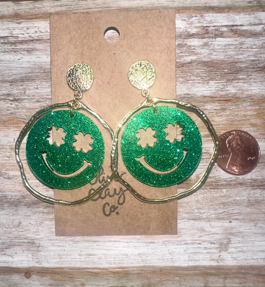 Smile clover earrings