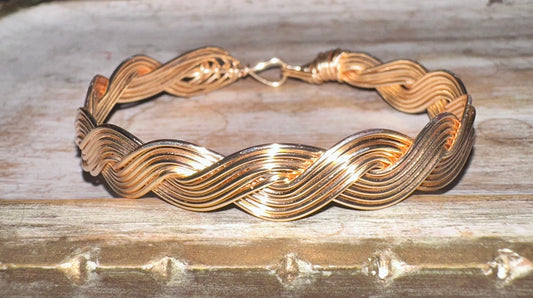 Extra thick braided wire bracelet