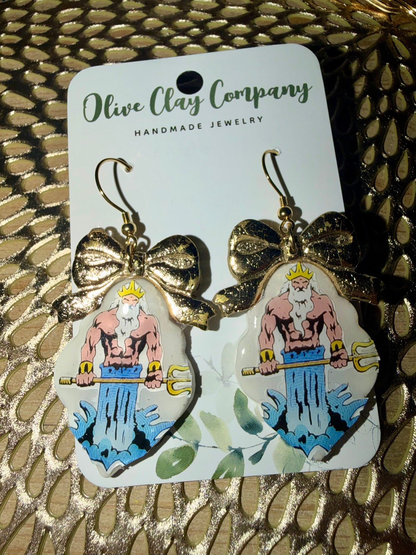 Gulfport Sea King clay Earrings
