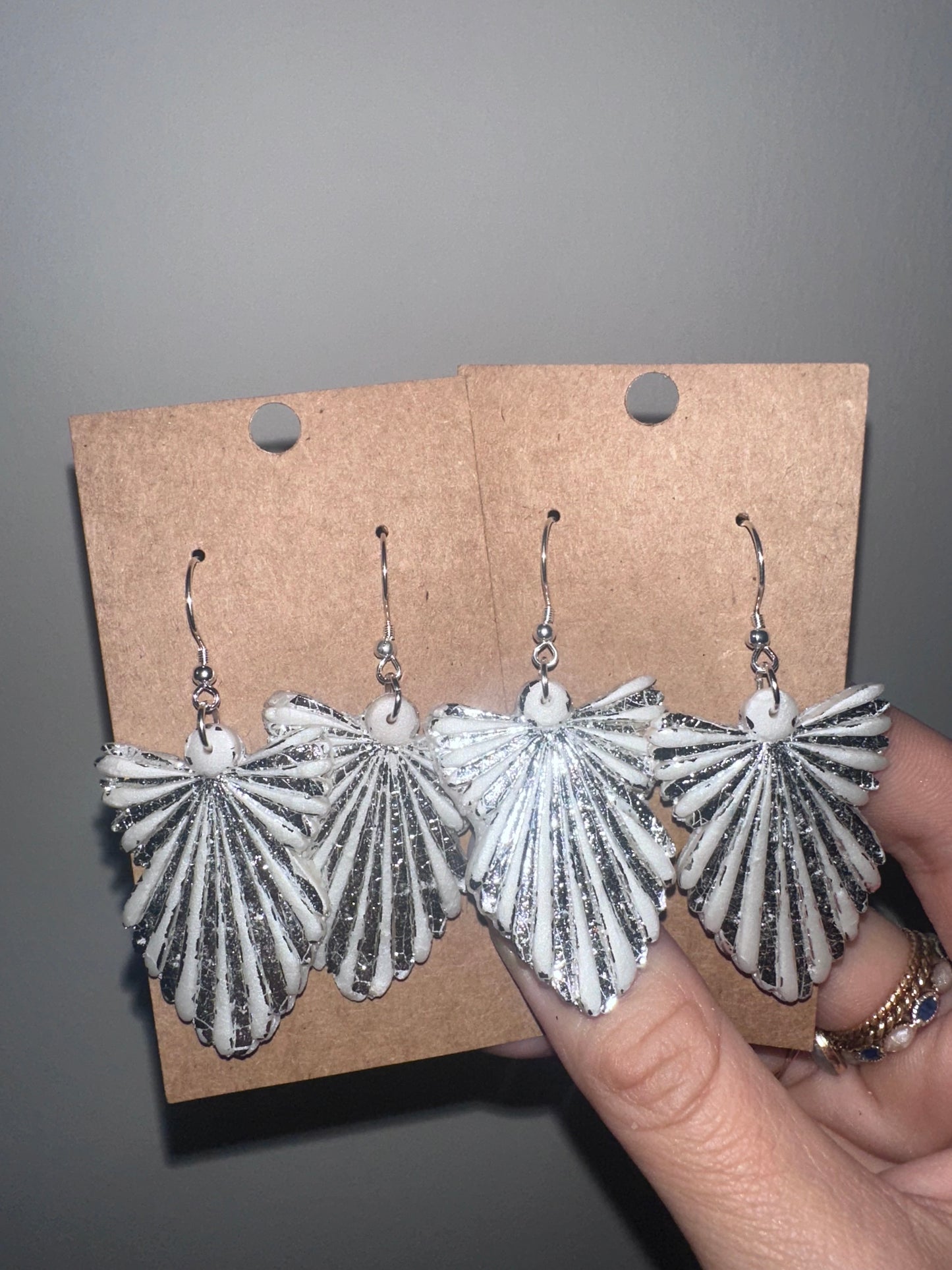 Angel clay earrings