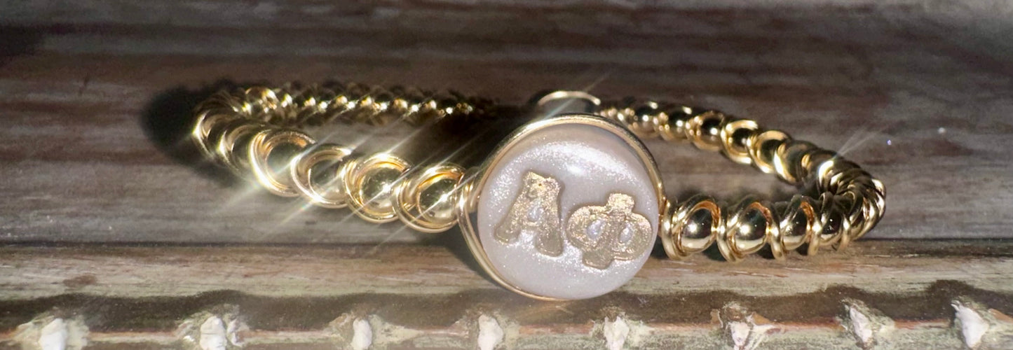 Alpha Phi wire bracelet