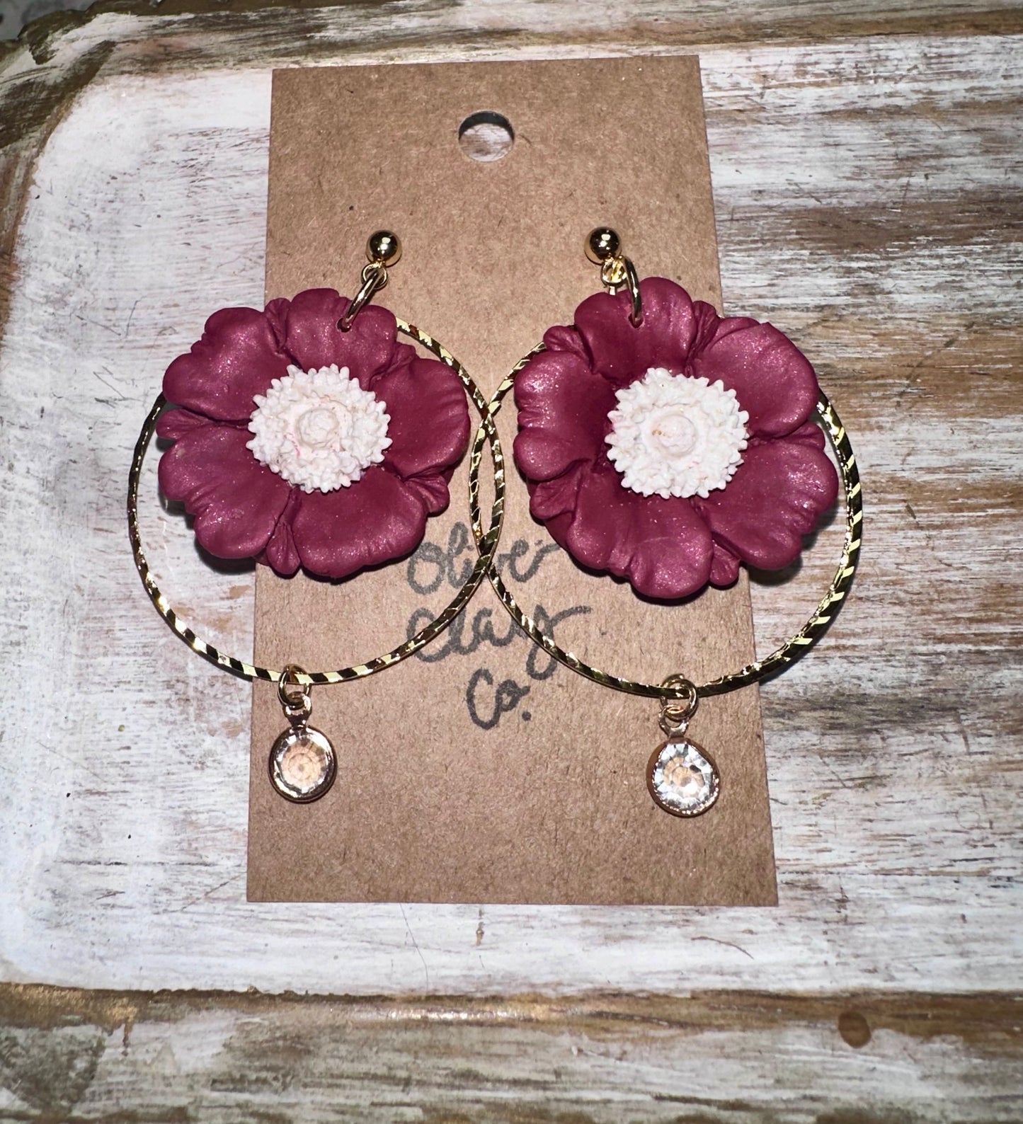 Poppy flower hoops