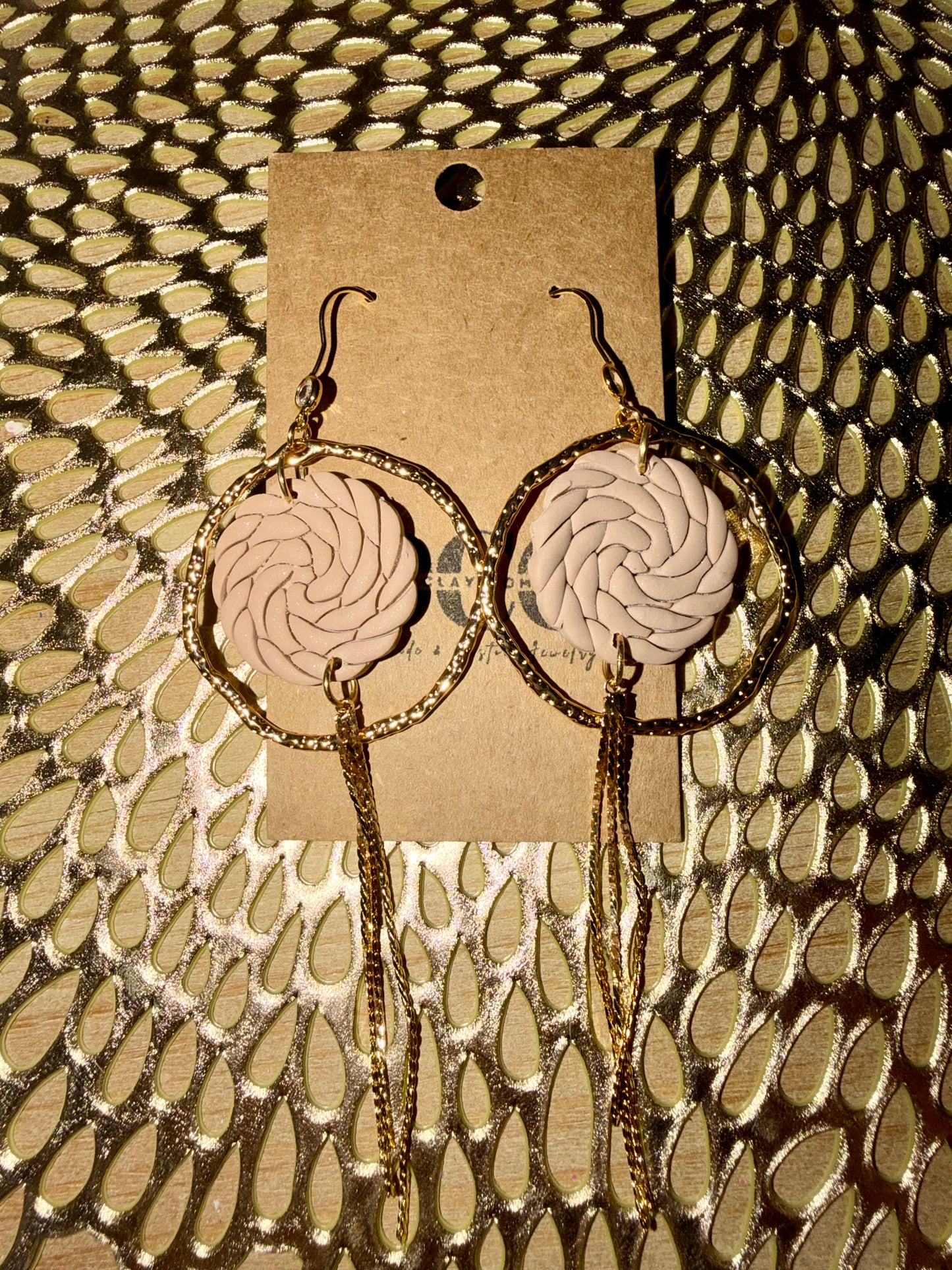 Rope clay earrings