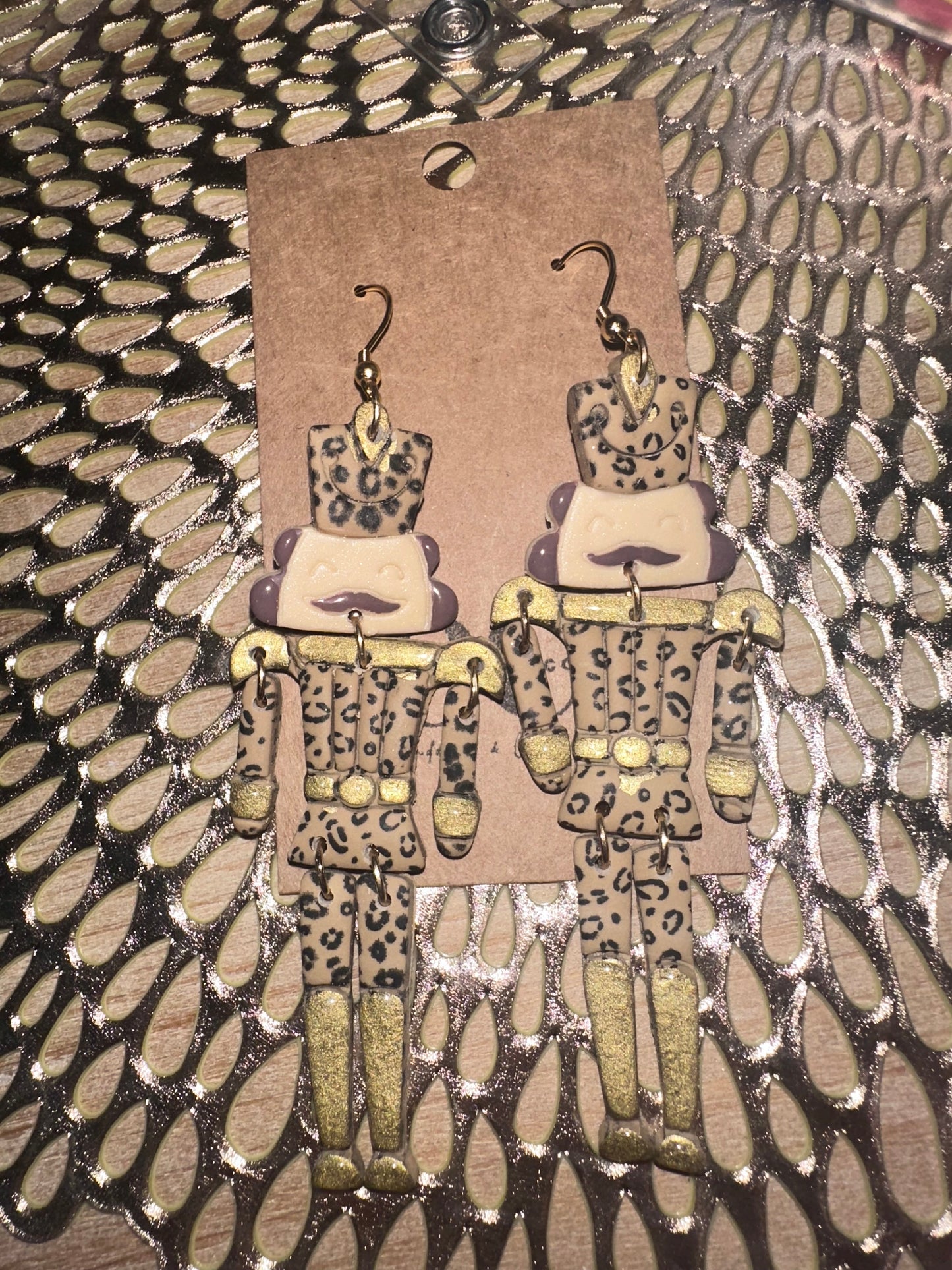 Large nutcracker earrings